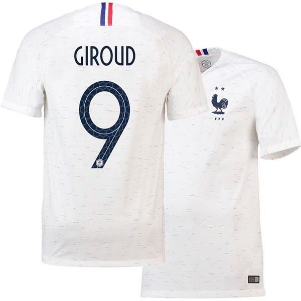 Camiseta Francia Replica Segunda Ropa Giroud 2018 Blanco